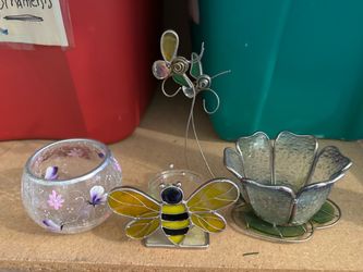 Glass candle spring decor lot