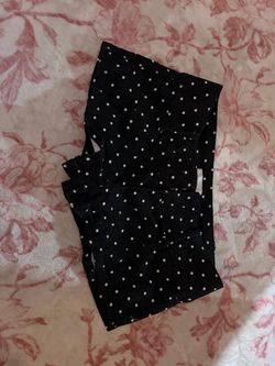 Black Polka Dot Mini Shorts