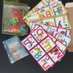 English RUSSIAN ALPHABET ELECTRONIC AND LOTTO PUZZLE GAMES