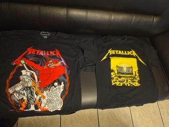 Metallica large and small tour t-shirts