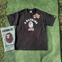 Black bape tee with designer head size medium (brand new)