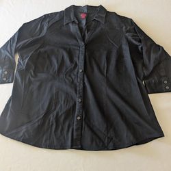 Black Button Up Shirt Size 1X