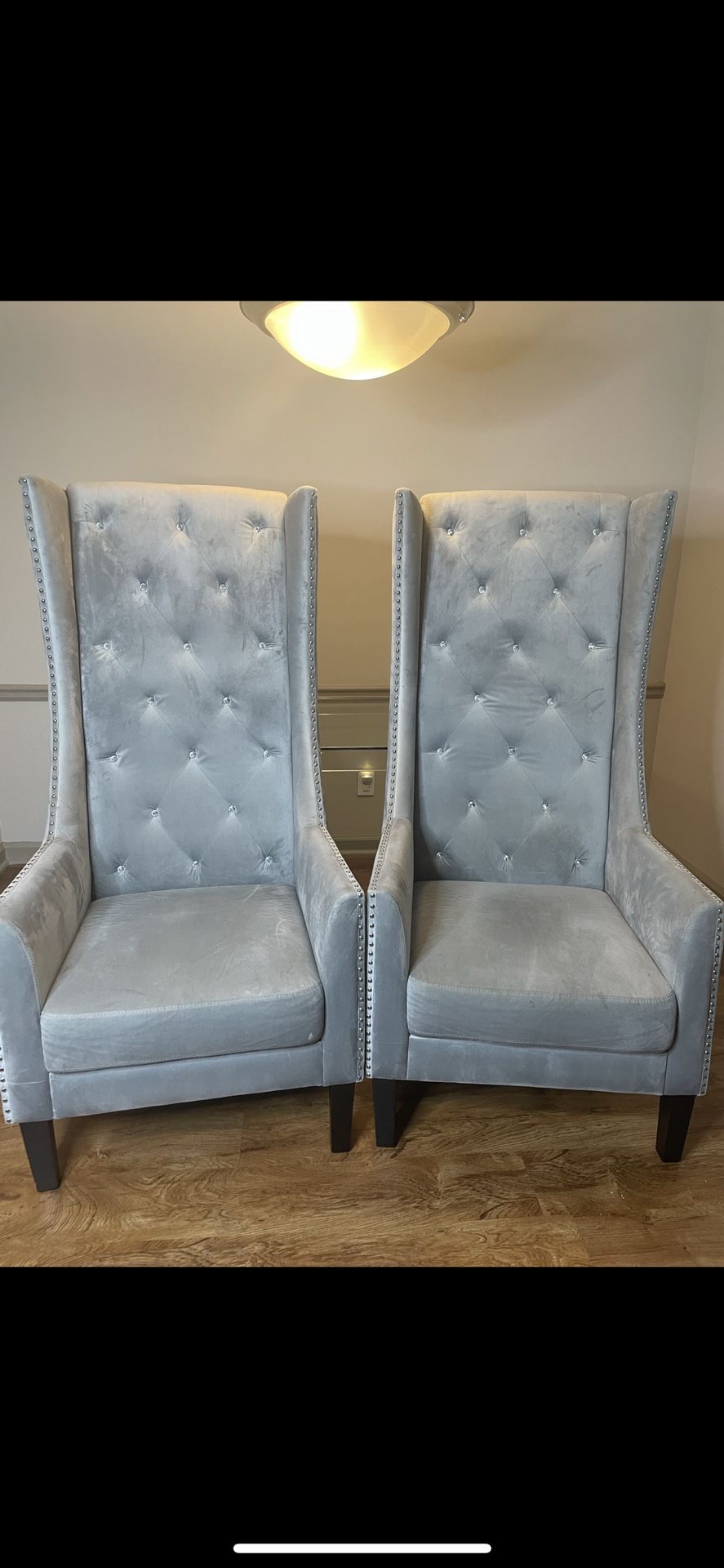 2 Wingback Accent Chairs