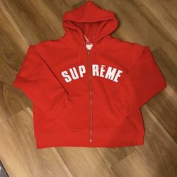 red Supreme Hoodie