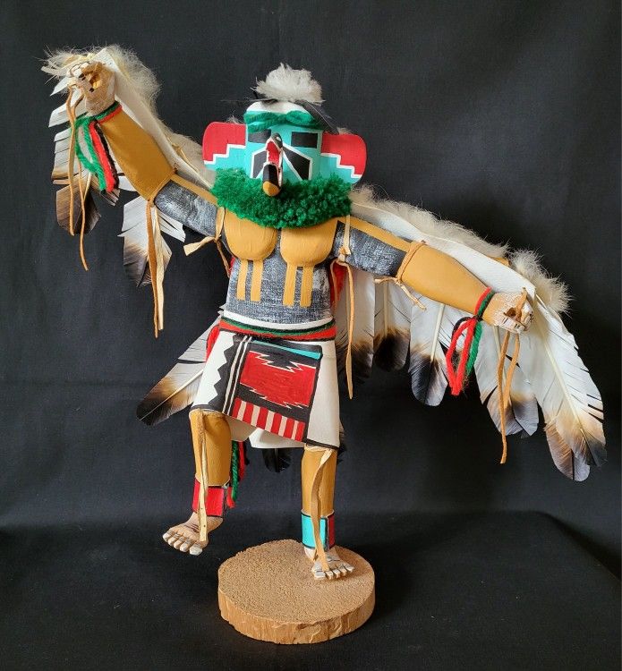 Vintage Signed Eagle Dancer Kachina Doll