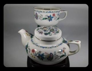 Vintage Andrea by Sadek Teapot Cup Floral With Lid Japan kettle tea pot dinner home house