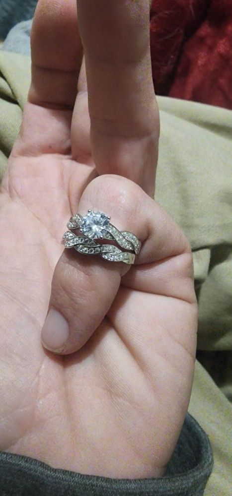 1.5 Carat Moissante Wedding Set Size 7