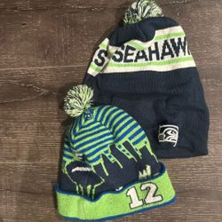 2 Seattle Seahawks Hats 