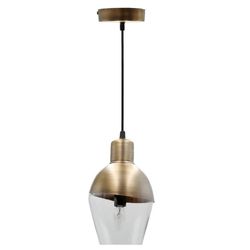 1-Light Gold Asymmetrical Pendant with Glass Shade