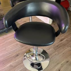 Two Pleather Bar Stools