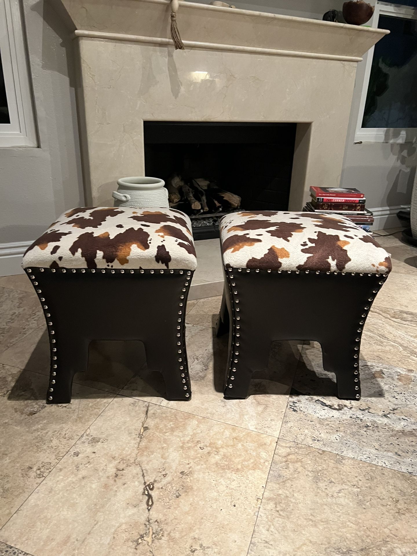 Two Foot Stools/ Ottomans 