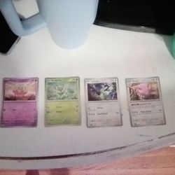 Four Pokemon Cards