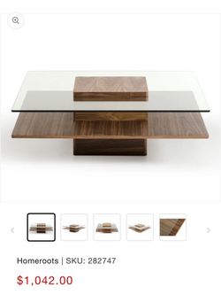Coffee Table Glass Tiered