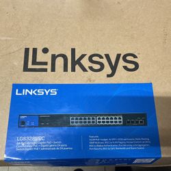 Linksys LGS328MPC 24-port managed Ge Por Switch 4 10g SFP 410w TAA