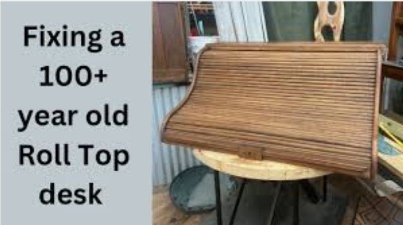 your new project needs legs antique real wood roll top desk topper with drawers
