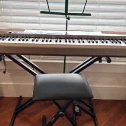 Piano KeyBoard with pedal, stand, & seat