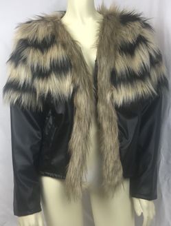 Tiger faux fur coat gorgeous one of a kind! Size 10-14!new
