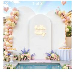 White Arch Backdrop Cover Set of 3 Wedding Arch Covers Stretchy..