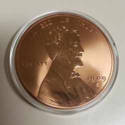 5 ounces 999 fine copper penny 