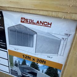New 12x20 Carport Metal With Sidewalls 