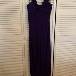 Purple shiny dress