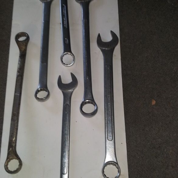 Assorted Large Open and box End Wrenches