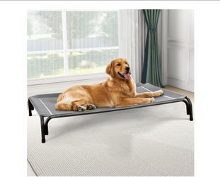 Elevated Dog Bed, Raised Outdoor Dog Bed for Large Sized Dogs, Portable Cooling Pet Cot with Breathable & Washable Mesh, Indoor & Outdoor Pet Hammock 