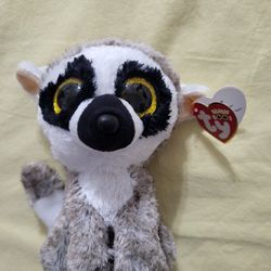 Ty Beani Boos Linus Plush Toy Lemur