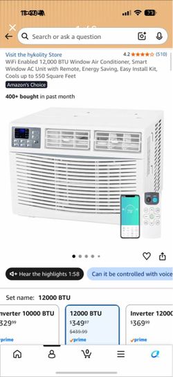 Brand new in box 12,000 BTU Window AC