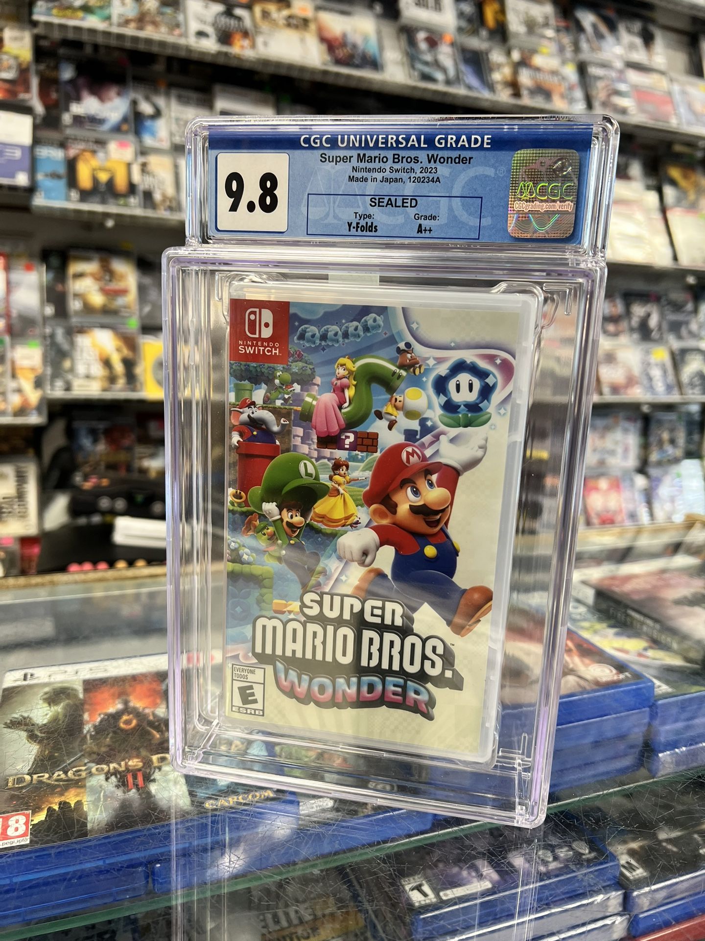 Super Mario Bros. Wonder Nintendo Switch Sealed New 1st Print CGC 9.8 A++ Graded
