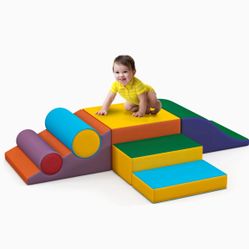 Aeloxis 7-Piece Soft Foam Toddler Climber – Montessori Play Set