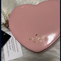 Kate spade Pink Heart Pearl Wristlet Coin Bag