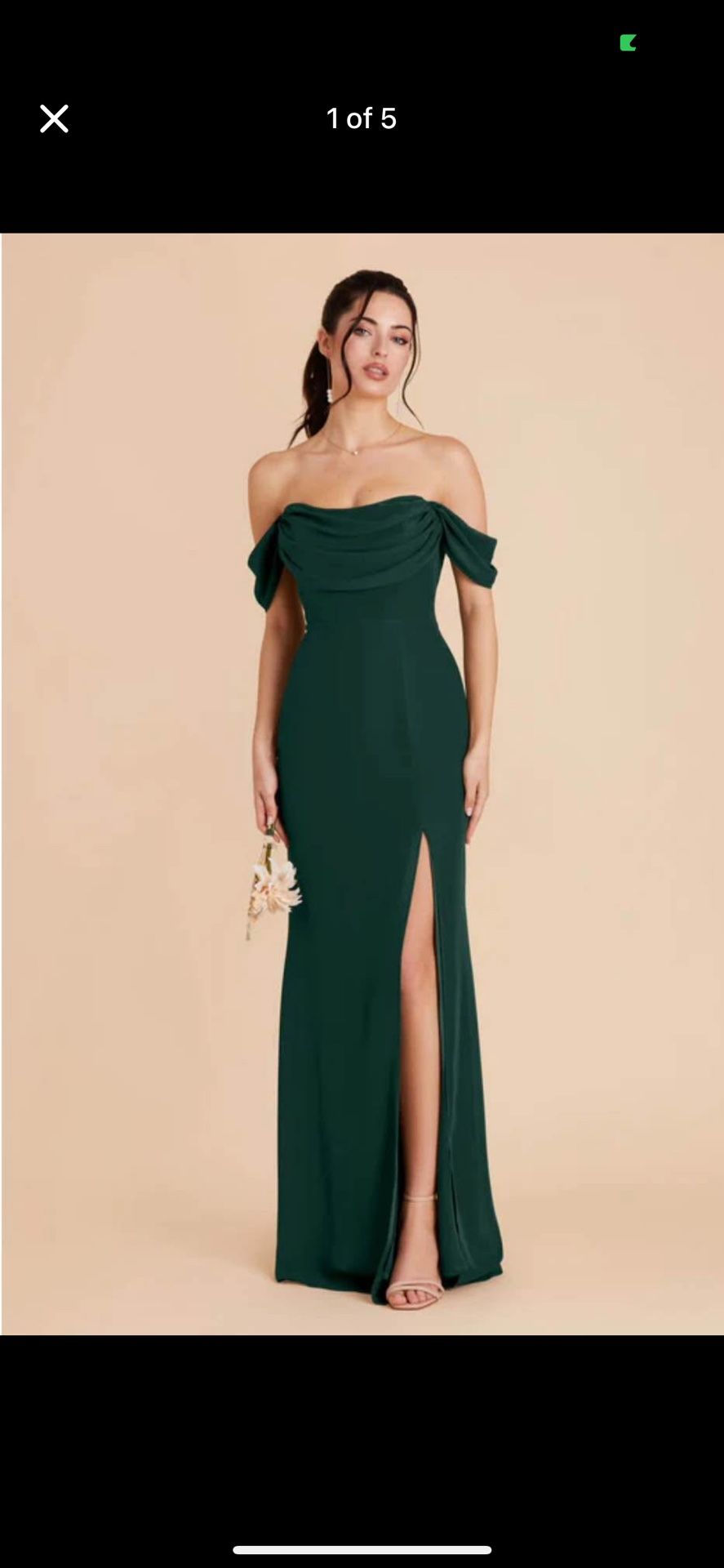 Bridesmaid Convertible Emerald Dress size XS