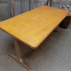 Vintage School Desk, Solid Maple Wood Table, American Seating