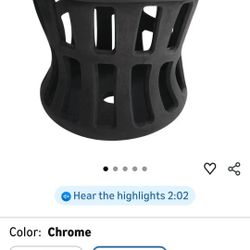 Ciro Drink Holder Perch Mount Chrome Plated and Rubber, Chrome Finish 50410