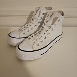 White Converse Chuck Taylor All Star Platform Shoes