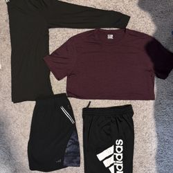 Boys (men’s Sizes) Workout Shirts And Shorts 