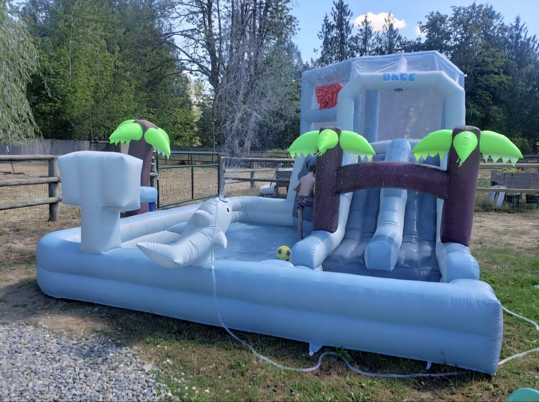HUGE Inflatable Water Slide!