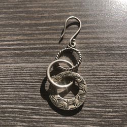 Silpada .925 silver Triple Circle Dangle Earing (single) earring  W1616