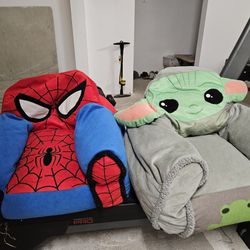 Spider Man And Baby Yoda Bean Bag Chair