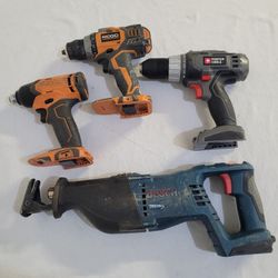 4 Power Tool Bodies (No Batteries Or Chargers)