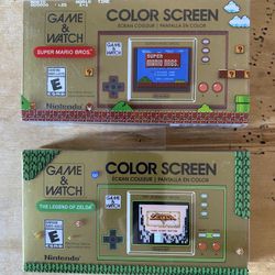 Nintendo Game and Watch Super Mario Bros & Legend Of Zelda Handhelds! BRAND NEW!