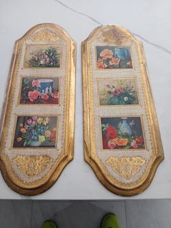 Italian Wood Wall Hanging Decor 