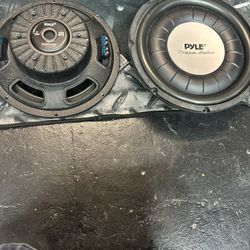Pair 4 OHM 1200 Watts PYLE CHOPPER SERIES 12” Subwoofers