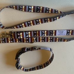 New Hooey Brand Dog Leash And Collar