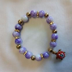 Glass Beaded Charm Bracelet 