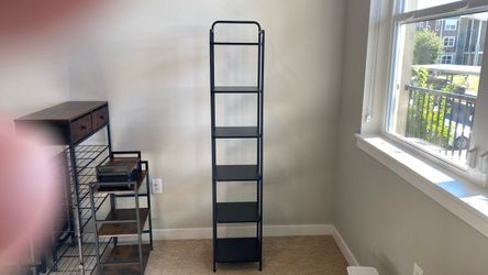 Six Tiered Black Shelf