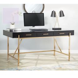 Black & Gold Desk 