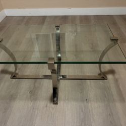 Thick Glass Coffee Table Rectangular