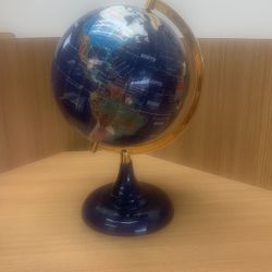 Vintage Lapis Gemstone Globe